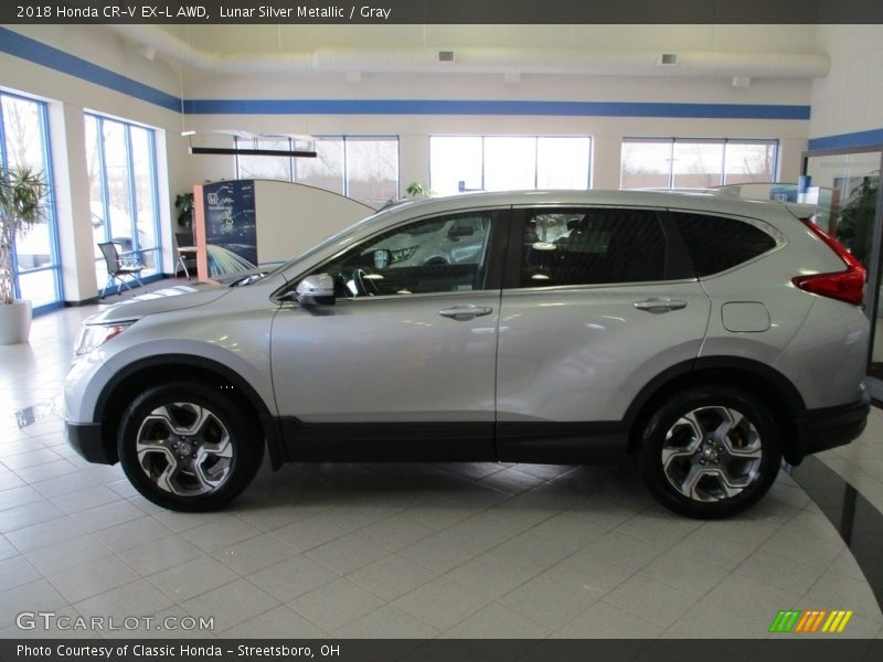 Lunar Silver Metallic / Gray 2018 Honda CR-V EX-L AWD
