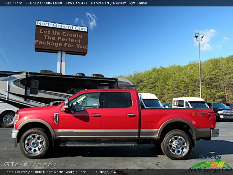 Rapid Red / Medium Light Camel 2020 Ford F250 Super Duty Lariat Crew Cab 4x4