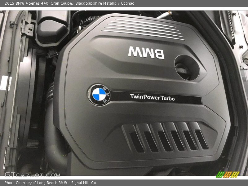 Black Sapphire Metallic / Cognac 2019 BMW 4 Series 440i Gran Coupe