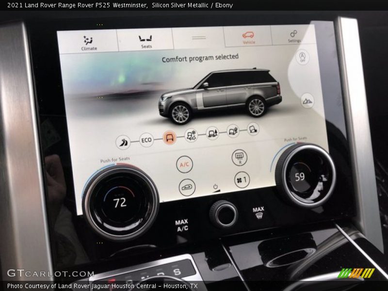 Controls of 2021 Range Rover P525 Westminster