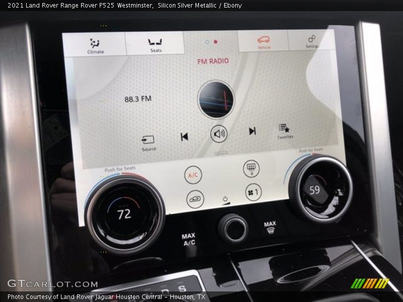 Controls of 2021 Range Rover P525 Westminster