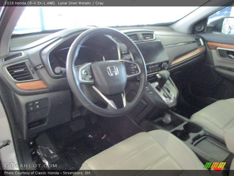 Lunar Silver Metallic / Gray 2018 Honda CR-V EX-L AWD
