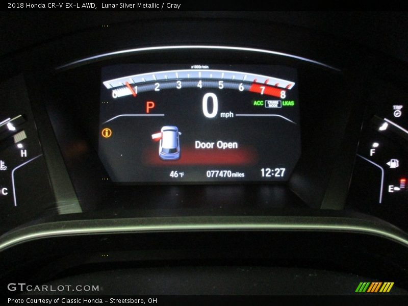 Lunar Silver Metallic / Gray 2018 Honda CR-V EX-L AWD