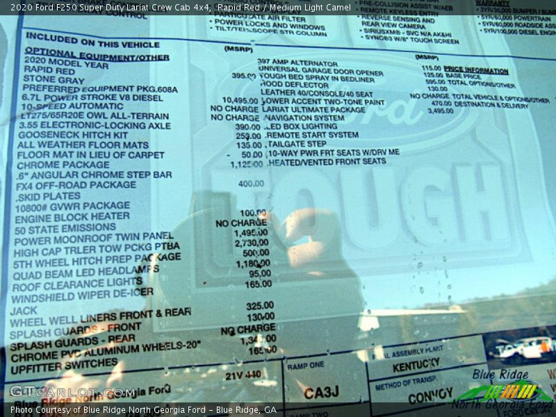 Rapid Red / Medium Light Camel 2020 Ford F250 Super Duty Lariat Crew Cab 4x4
