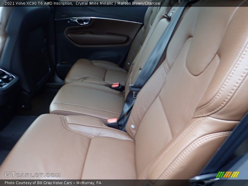 Crystal White Metallic / Maroon Brown/Charcoal 2021 Volvo XC90 T6 AWD Inscription