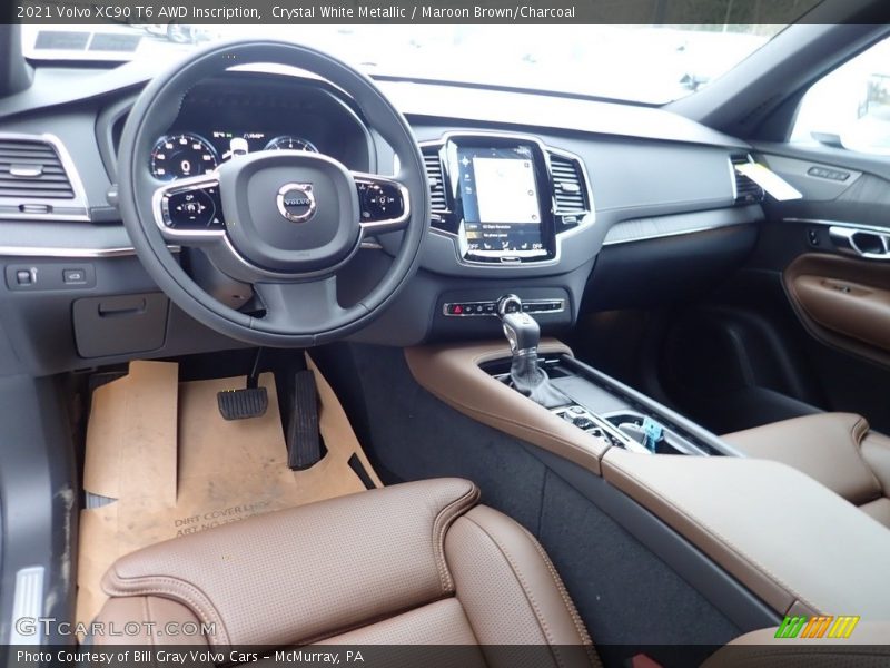  2021 XC90 T6 AWD Inscription Maroon Brown/Charcoal Interior
