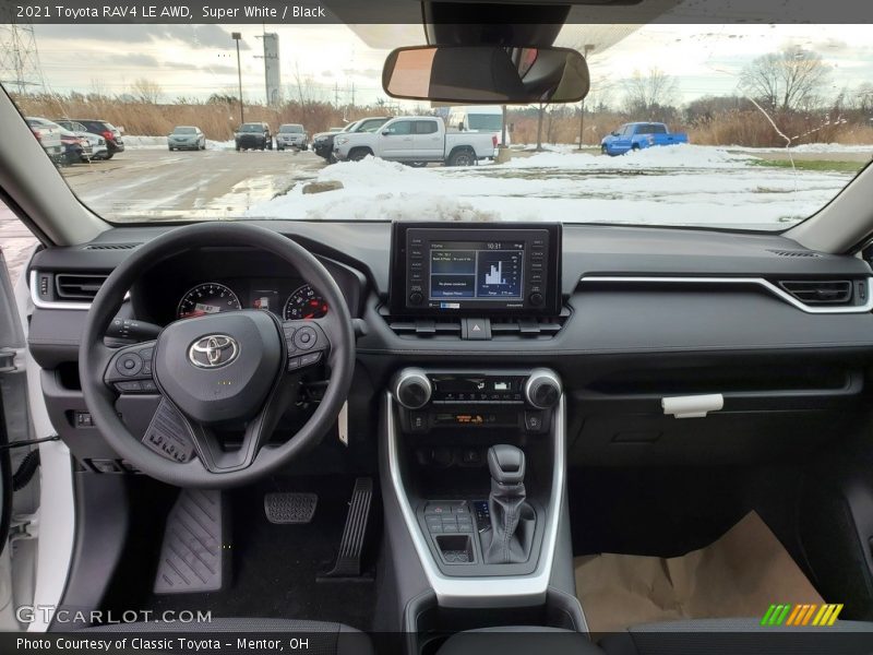 Super White / Black 2021 Toyota RAV4 LE AWD