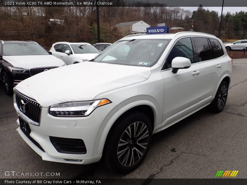 Ice White / Charcoal 2021 Volvo XC90 T6 AWD Momentum