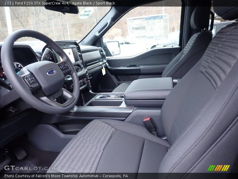  2021 F150 STX SuperCrew 4x4 Sport Black Interior