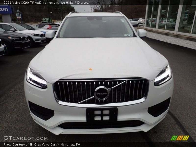 Ice White / Charcoal 2021 Volvo XC90 T6 AWD Momentum