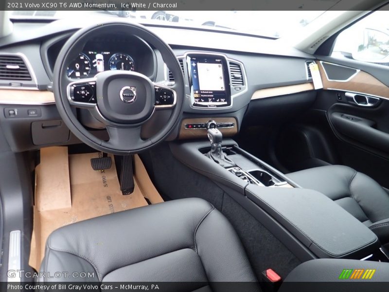 Ice White / Charcoal 2021 Volvo XC90 T6 AWD Momentum