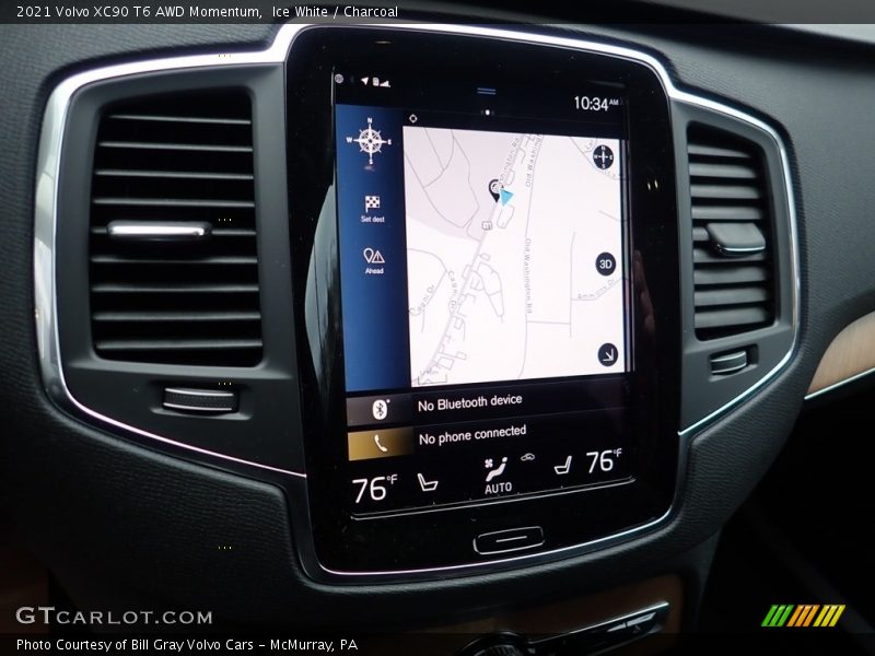 Ice White / Charcoal 2021 Volvo XC90 T6 AWD Momentum