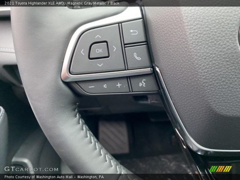 Magnetic Gray Metallic / Black 2021 Toyota Highlander XLE AWD