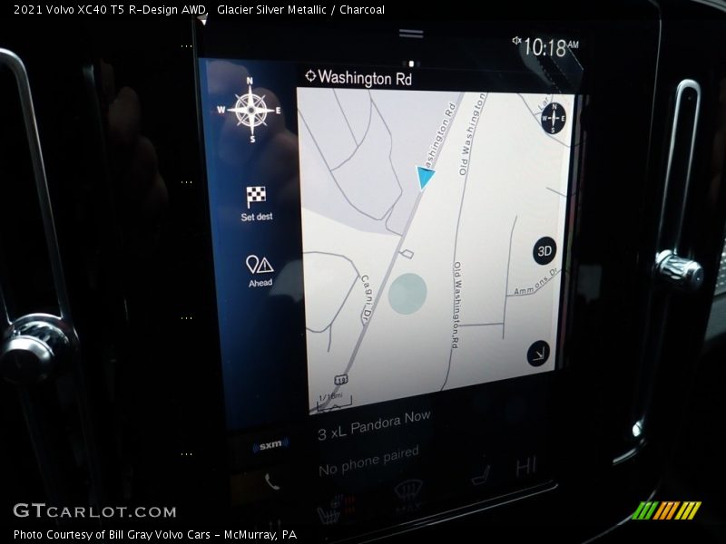 Glacier Silver Metallic / Charcoal 2021 Volvo XC40 T5 R-Design AWD