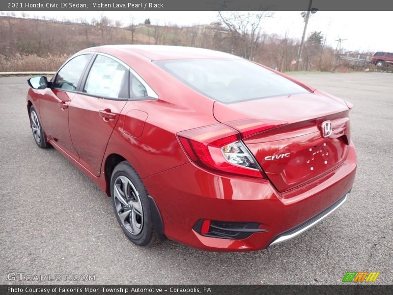 Molten Lava Pearl / Black 2021 Honda Civic LX Sedan