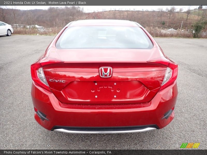 Molten Lava Pearl / Black 2021 Honda Civic LX Sedan