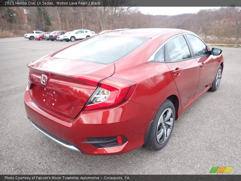 Molten Lava Pearl / Black 2021 Honda Civic LX Sedan