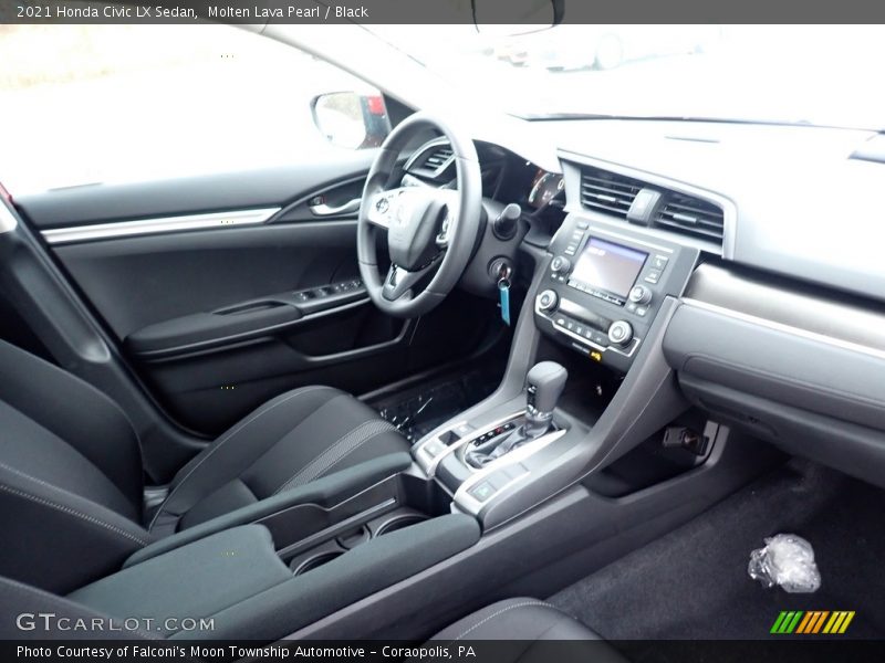 Molten Lava Pearl / Black 2021 Honda Civic LX Sedan