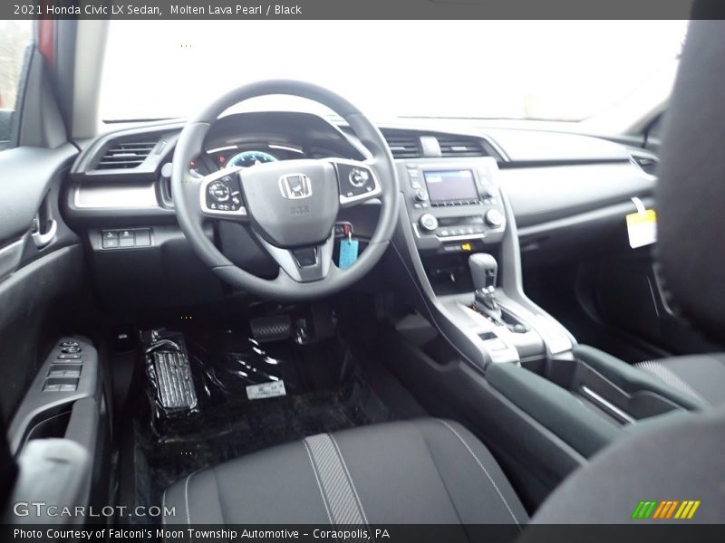 Molten Lava Pearl / Black 2021 Honda Civic LX Sedan