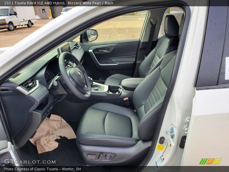 Blizzard White Pearl / Black 2021 Toyota RAV4 XLE AWD Hybrid
