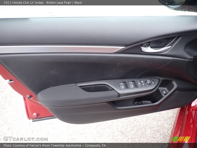 Molten Lava Pearl / Black 2021 Honda Civic LX Sedan