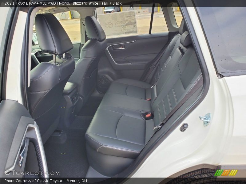 Blizzard White Pearl / Black 2021 Toyota RAV4 XLE AWD Hybrid