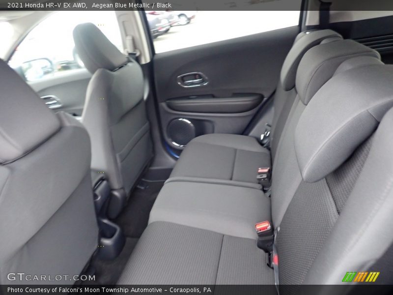 Aegean Blue Metallic / Black 2021 Honda HR-V EX AWD