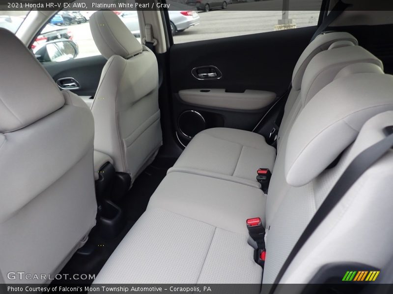 Platinum White Pearl / Gray 2021 Honda HR-V EX AWD