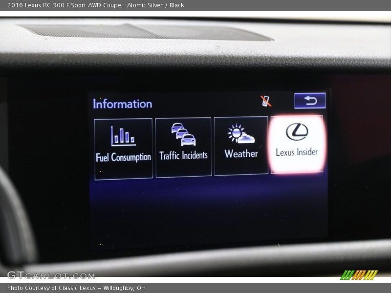 Atomic Silver / Black 2016 Lexus RC 300 F Sport AWD Coupe