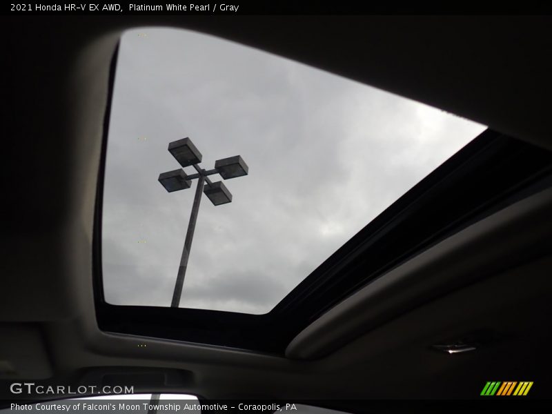 Platinum White Pearl / Gray 2021 Honda HR-V EX AWD