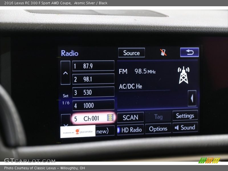 Audio System of 2016 RC 300 F Sport AWD Coupe
