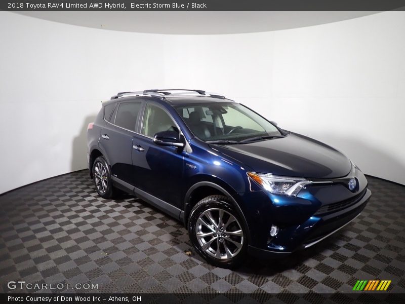 Electric Storm Blue / Black 2018 Toyota RAV4 Limited AWD Hybrid