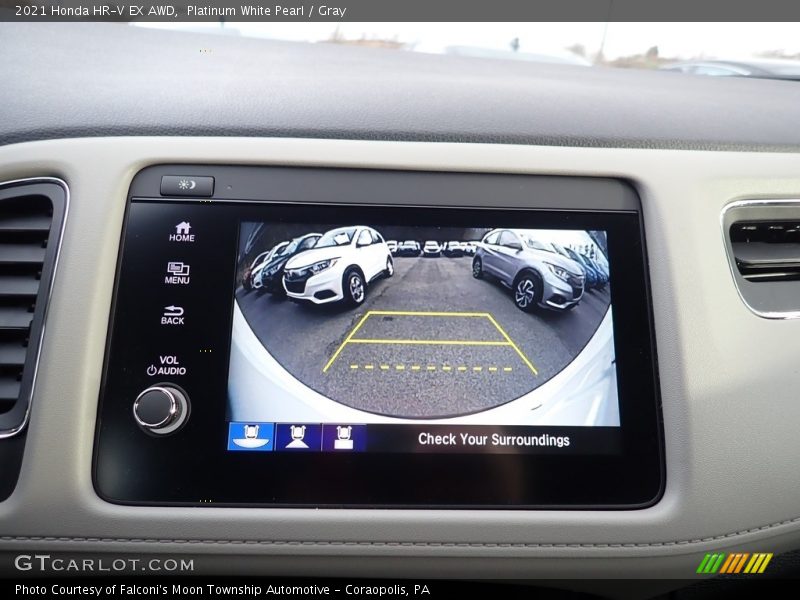Platinum White Pearl / Gray 2021 Honda HR-V EX AWD