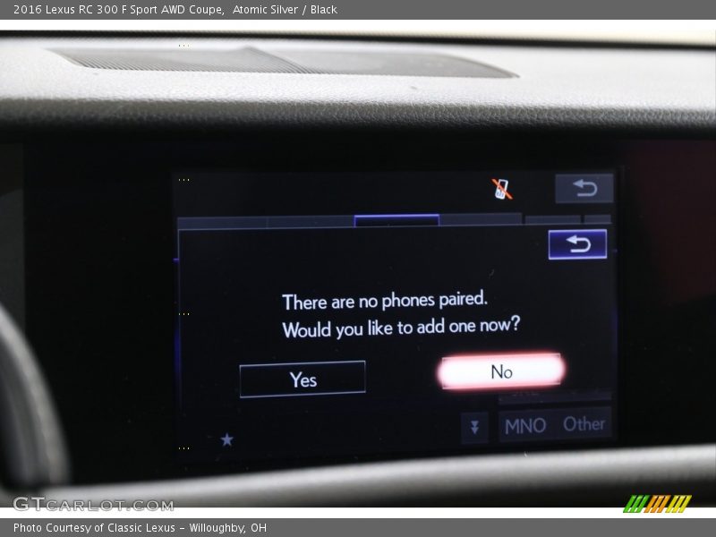 Atomic Silver / Black 2016 Lexus RC 300 F Sport AWD Coupe