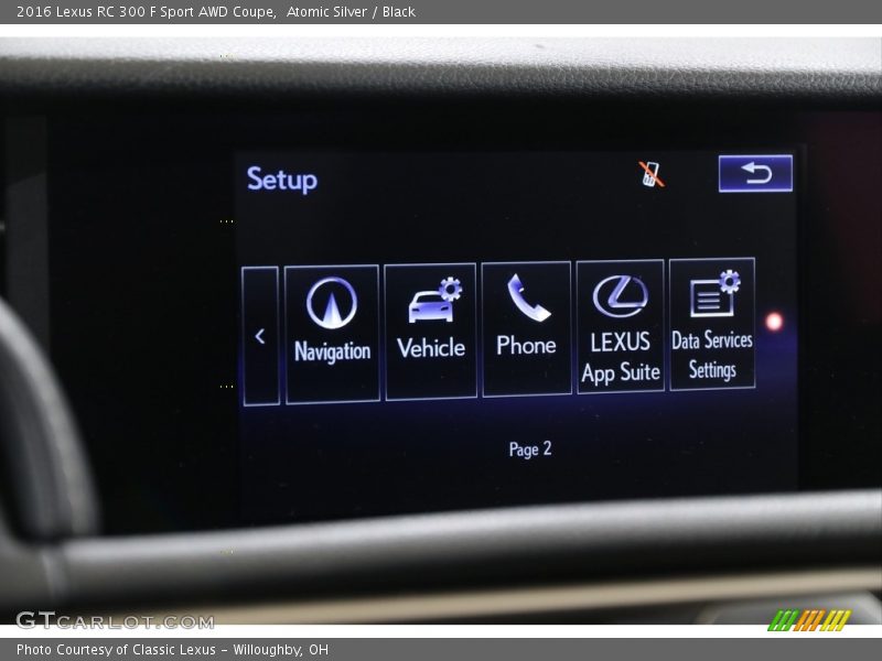 Atomic Silver / Black 2016 Lexus RC 300 F Sport AWD Coupe
