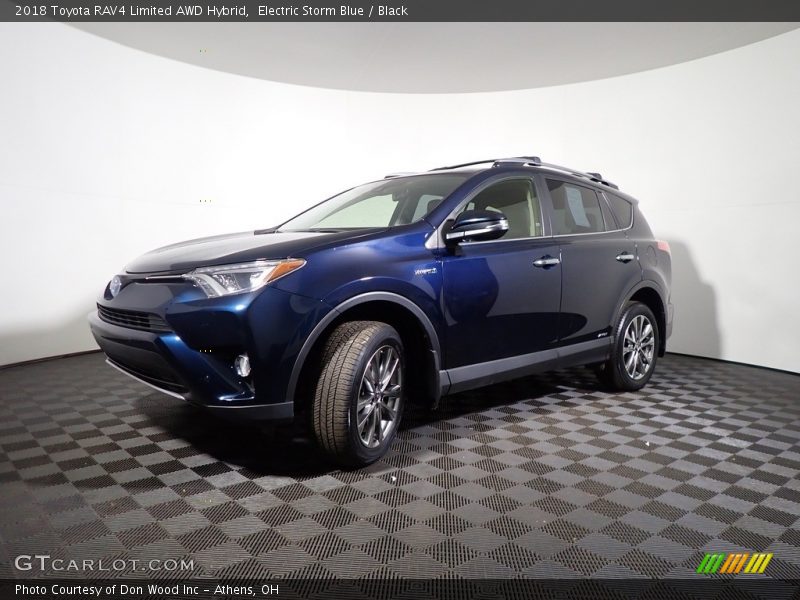 Electric Storm Blue / Black 2018 Toyota RAV4 Limited AWD Hybrid