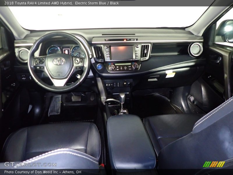 Electric Storm Blue / Black 2018 Toyota RAV4 Limited AWD Hybrid
