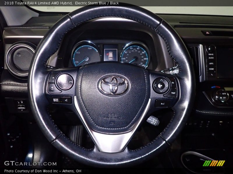 Electric Storm Blue / Black 2018 Toyota RAV4 Limited AWD Hybrid