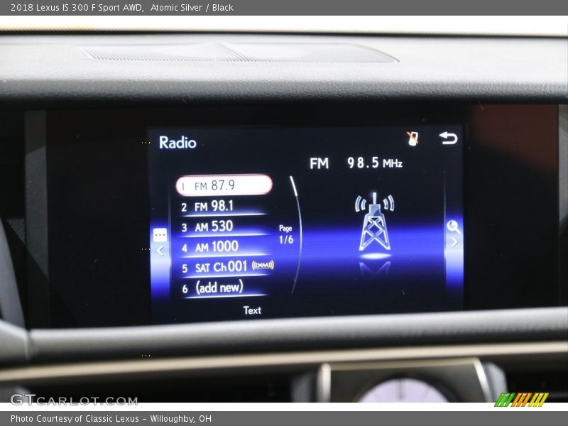 Atomic Silver / Black 2018 Lexus IS 300 F Sport AWD