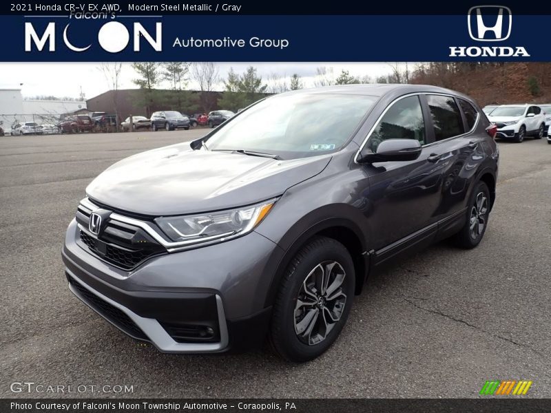 Modern Steel Metallic / Gray 2021 Honda CR-V EX AWD