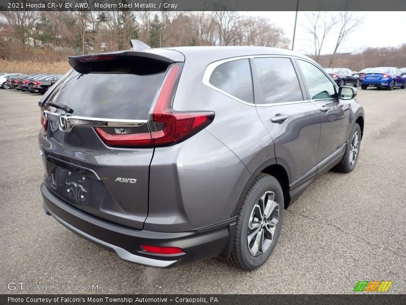 Modern Steel Metallic / Gray 2021 Honda CR-V EX AWD