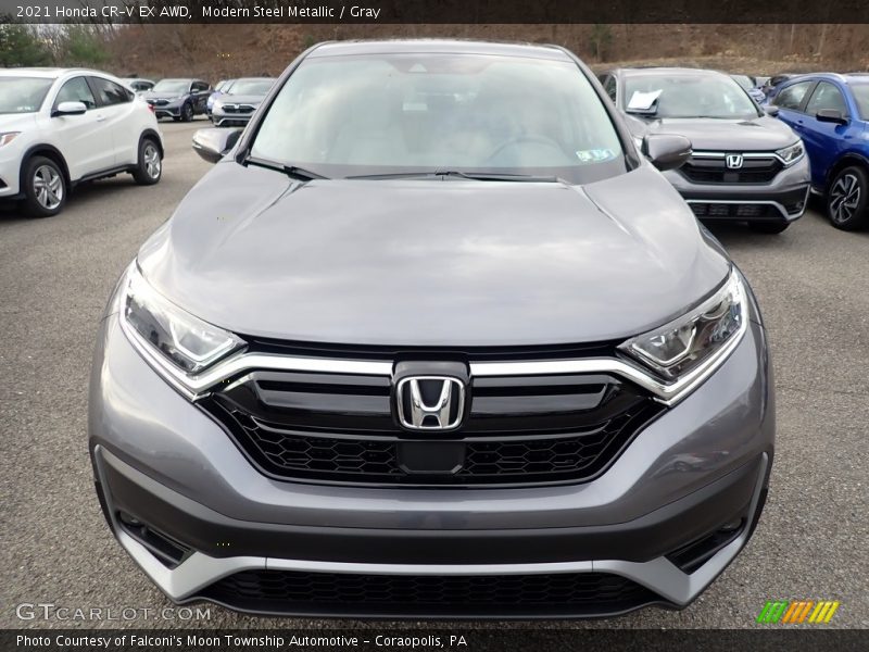 Modern Steel Metallic / Gray 2021 Honda CR-V EX AWD