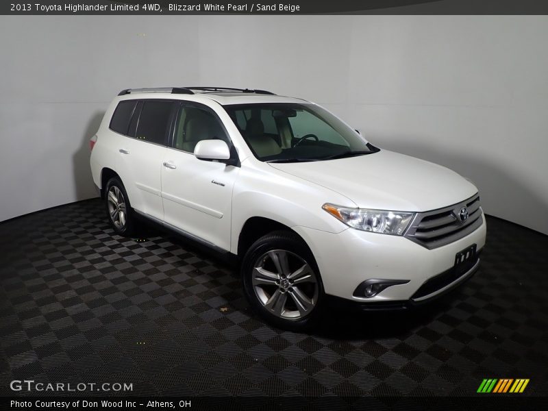 Blizzard White Pearl / Sand Beige 2013 Toyota Highlander Limited 4WD