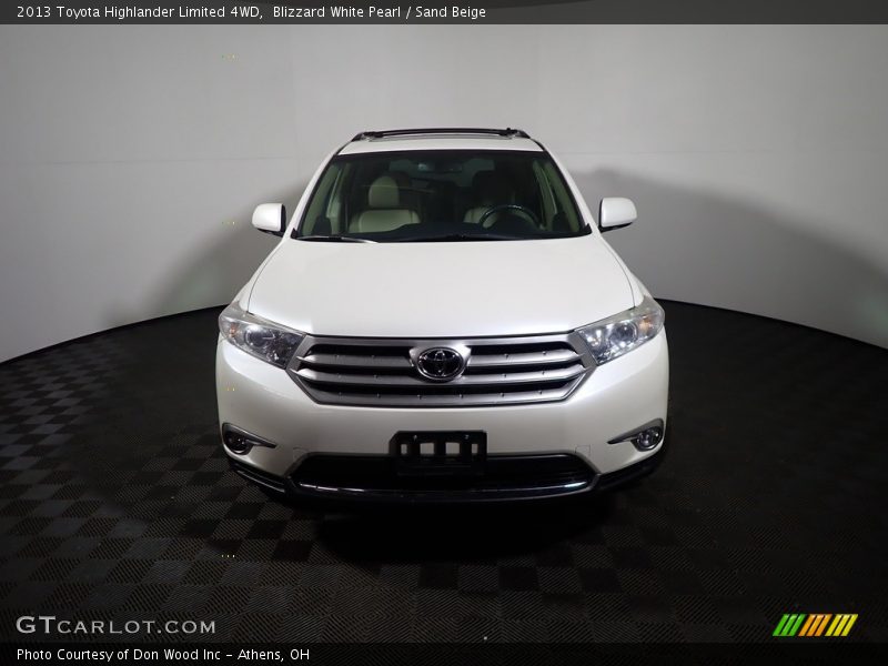Blizzard White Pearl / Sand Beige 2013 Toyota Highlander Limited 4WD