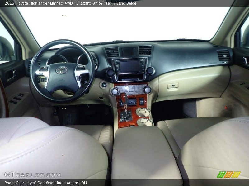 Blizzard White Pearl / Sand Beige 2013 Toyota Highlander Limited 4WD