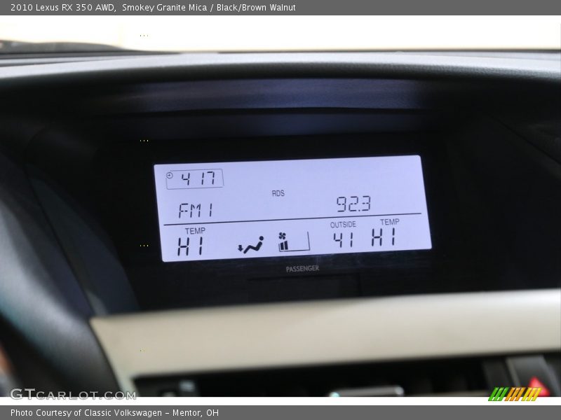 Smokey Granite Mica / Black/Brown Walnut 2010 Lexus RX 350 AWD