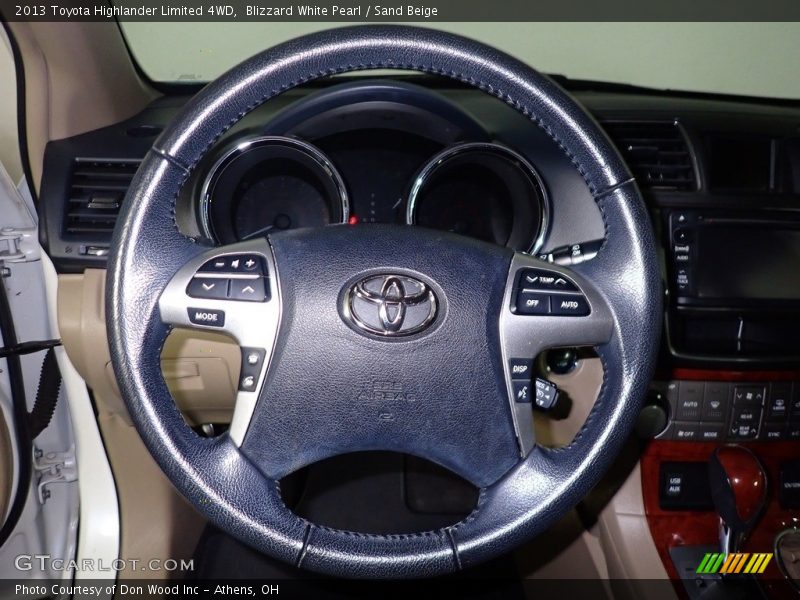 Blizzard White Pearl / Sand Beige 2013 Toyota Highlander Limited 4WD