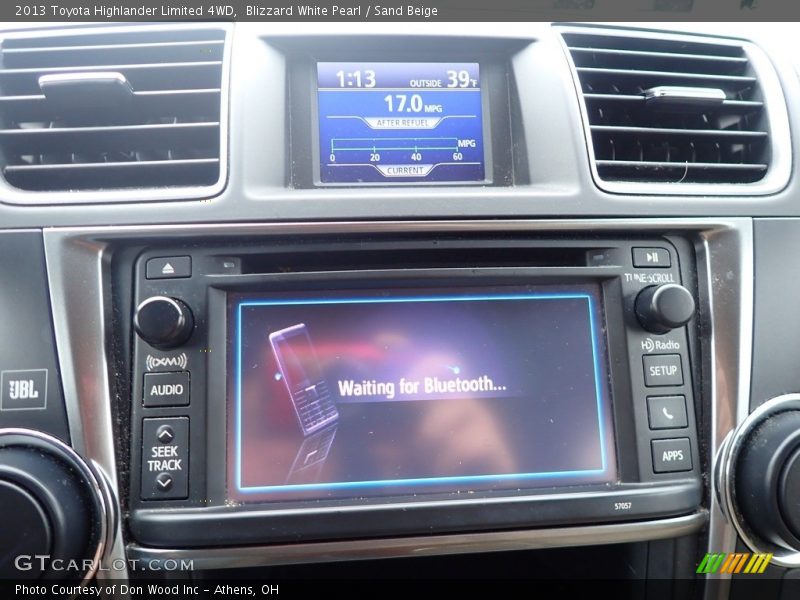 Blizzard White Pearl / Sand Beige 2013 Toyota Highlander Limited 4WD