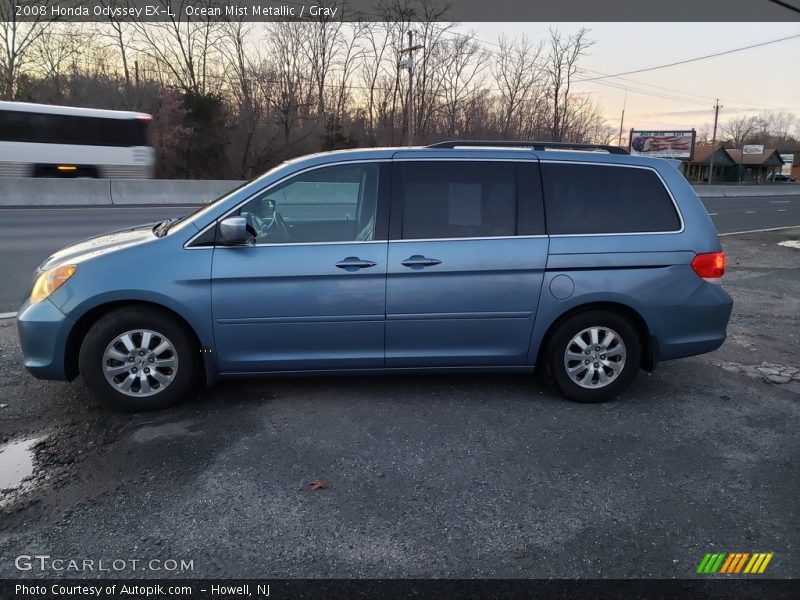 Ocean Mist Metallic / Gray 2008 Honda Odyssey EX-L
