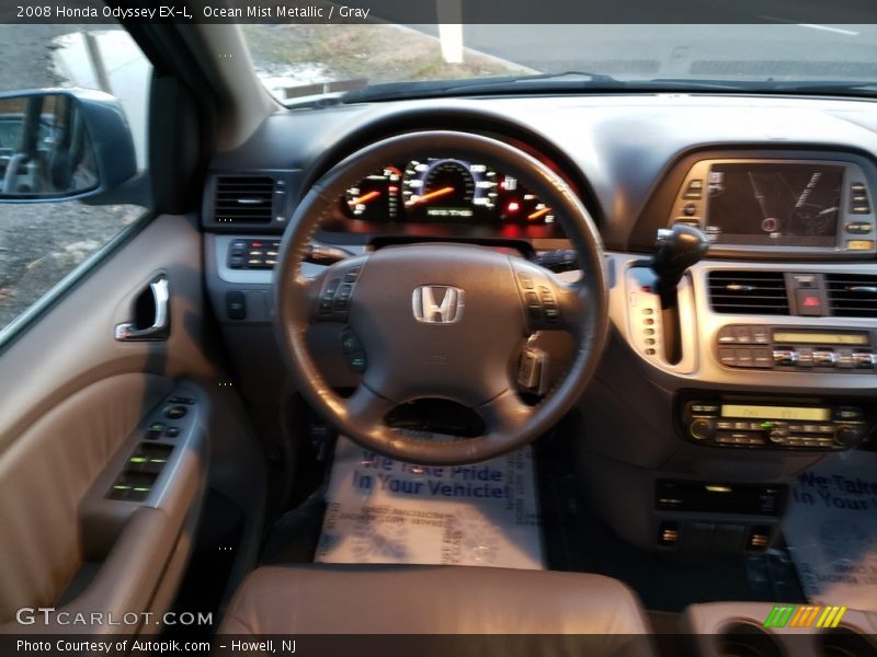 Ocean Mist Metallic / Gray 2008 Honda Odyssey EX-L